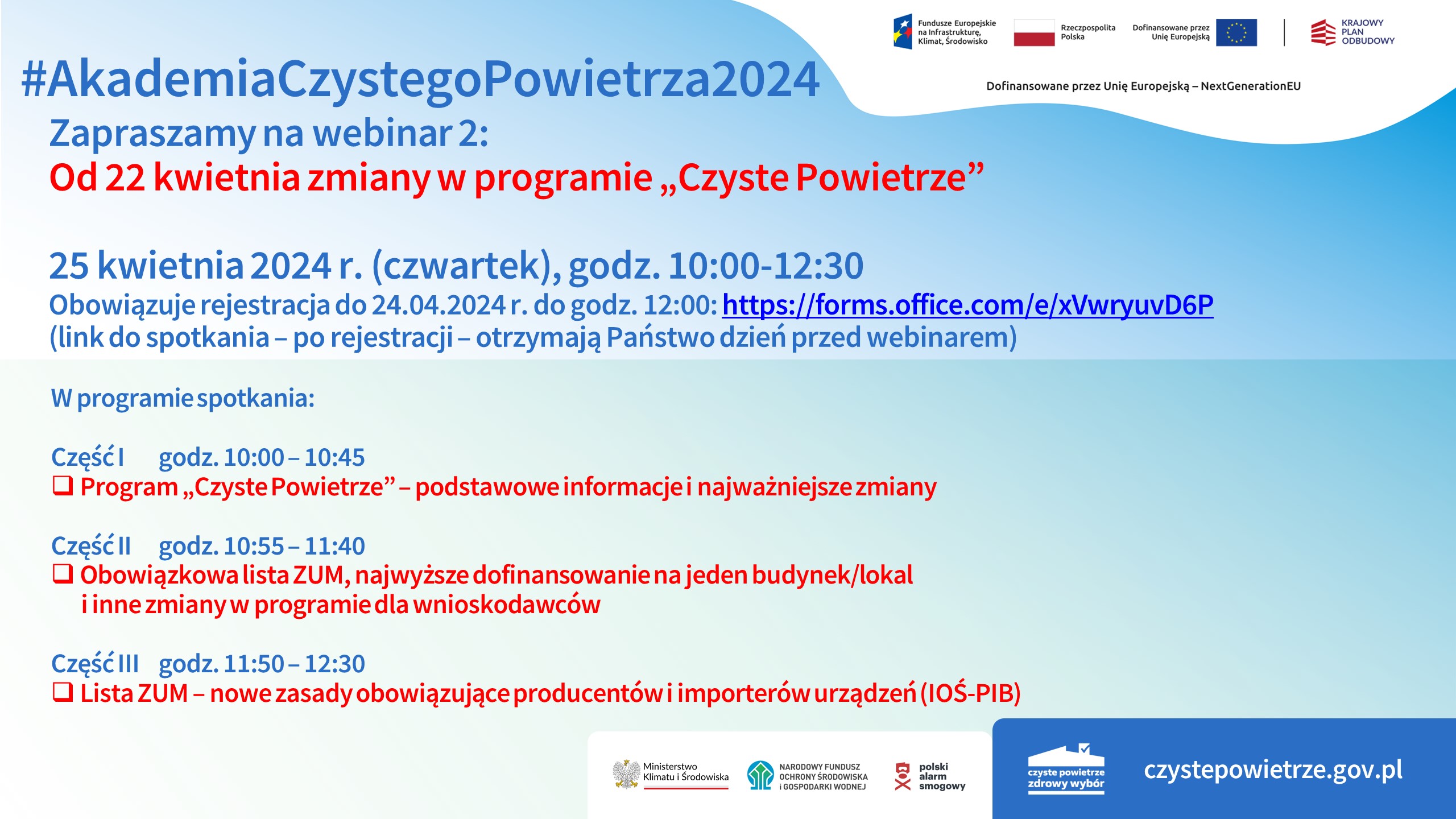 zaproszenie akademii czystego powietrza na webinar 25 kwietnia