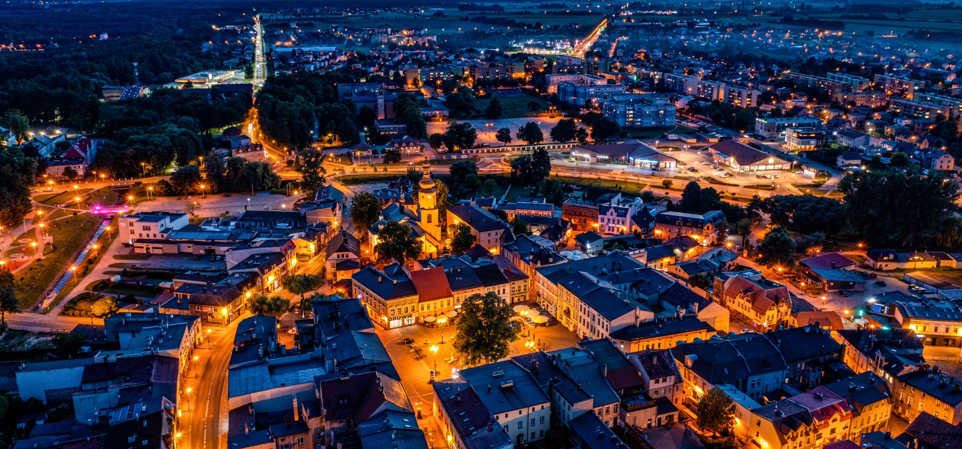 Lubliniec nocą