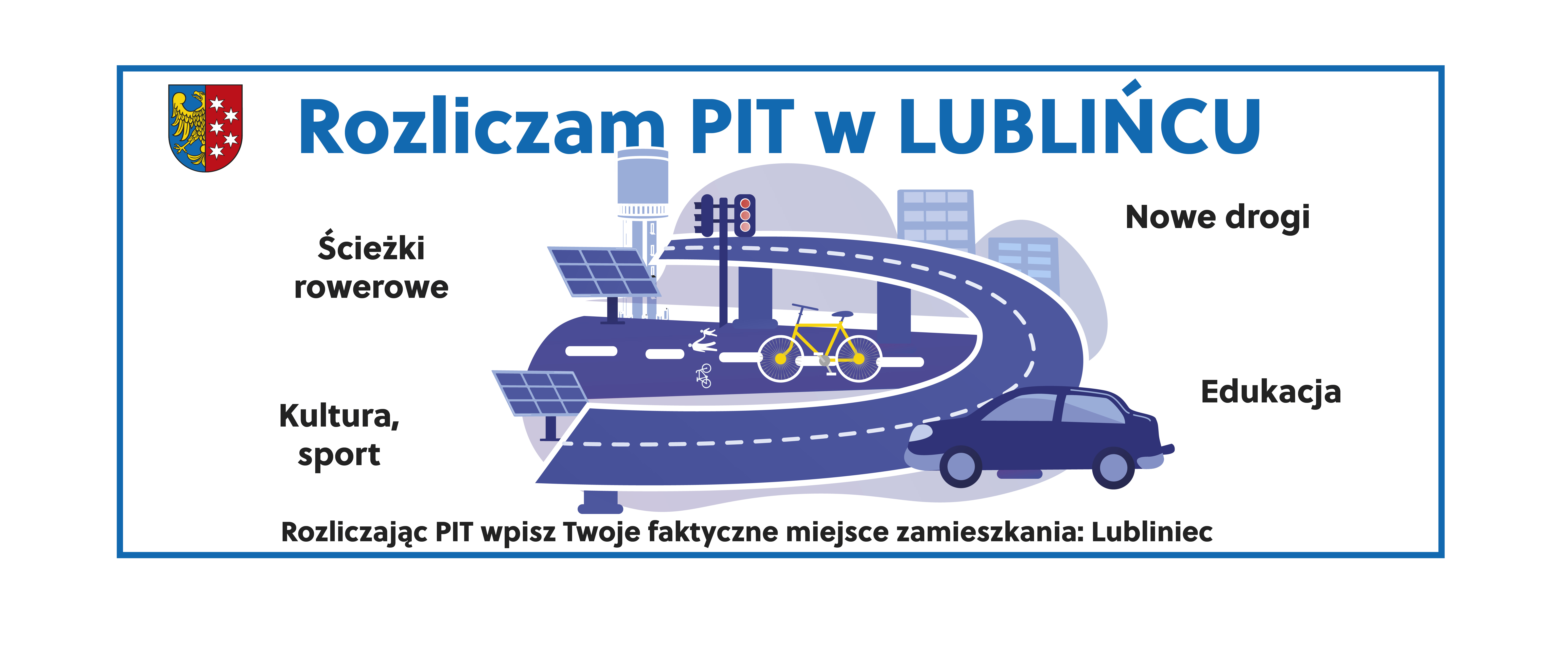plakat o rozliczeniu podatku PIT w Lublińcu 