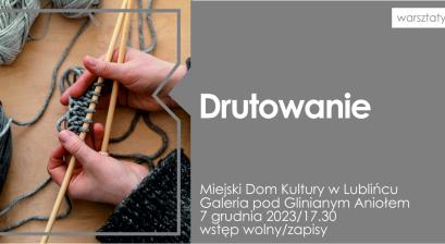 Grafika z dłońmi dziergającymi na drutach 