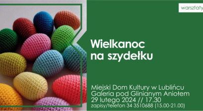 grafika z jajkami wykonanymi na szydełku 