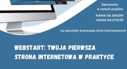plakat z komputerem wyświetlającym różne strony internetowe