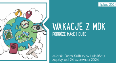 Grafika z kulą ziemską i różnymi dodatkami