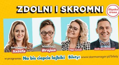 Grafika kabaretu ,,Zdolni i skromni'' czyli 2 kobiety i dwóch mężczyzn
