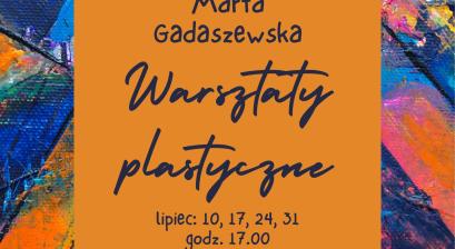 Plakat z harmonogramem zajęć plastycznych