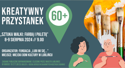 Grafika informująca o warszatach dla seniorów