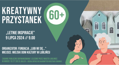 Grafika informująca o warszatach dla seniorów 
