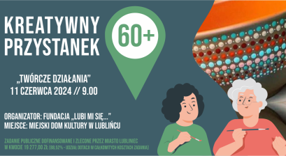 Grafika informująca o warszatach dla seniorów