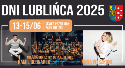 Grafika zapowiadająca wydarzenie Dni Lublińca 2025 