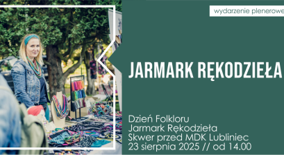 Grafika zapowiadająca wydarzenie ,,Jarmark rękodzieła'' 