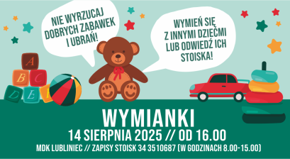 Grafika zapowiadająca wydarzenie ,,Wymianki'' 