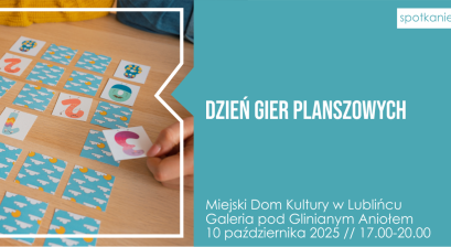 Grafika zapowiadająca wydarzenie ,,Dzień Gier Planszowych''