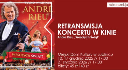 Grafika reklamująca Retransmisja koncertu André Rieu ,,Wesołych Świąt”