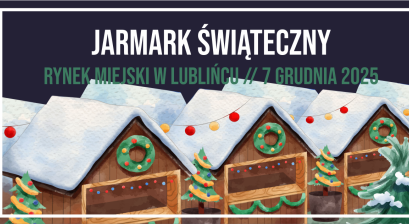 Grafika  zapowiadająca Jarmark Świąteczny 
