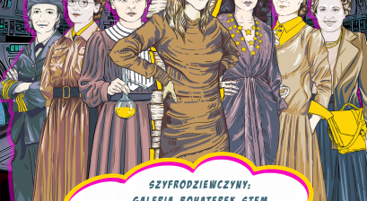 Grafika reklamująca wystawę ,,Szyfrodziewczyny'' 