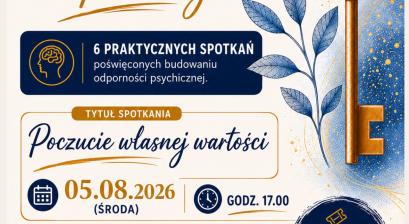 BEZPŁATNY CYKL WARSZTATÓW „ODPORNOŚĆ PSYCHICZNA W PRAKTYCE": PROWADZENIE MIROSŁAWA BRAUNER