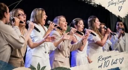 Plakat zapowiadający Koncert jubileuszowy zespołu Gospelsi