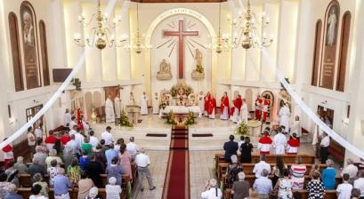 msza św. w Sanktuarium Świętej Teresy Benedykty od Krzyża - Edyty Stein w Lublińcu