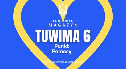 serce i napis: PUNKTU POMOCY przy ul. TUWIMA 6