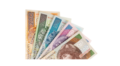 Wszystkie nominały banknotów polskich 
