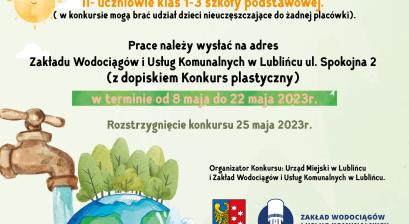 Plakat konkursu "Jak oszczędzać wodę"