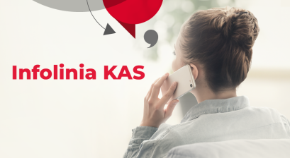 Grafika - infolinia KAS, kobieta rozmawiająca przez telefon 