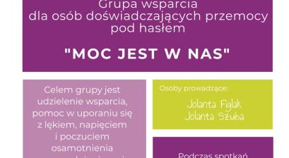 Plakat z informacjami o projekcie: Moc jest w nas 