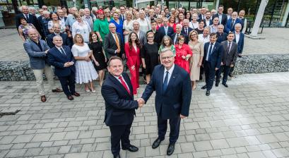Burmistrz Edward Maniura, Prezydent Bronisław Komorowski oraz goście jubileuszu 