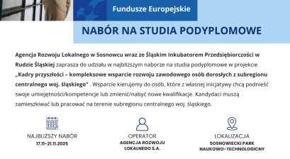 Plakat - nabór na studia podyplomowe 