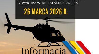 Grafika - śmigłowiec oraz informacje o szkoleniu 