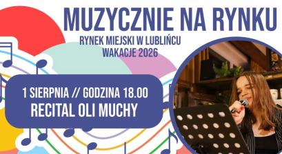 Data i godzina występu, obok zdjęcie śpiewającej artystki 