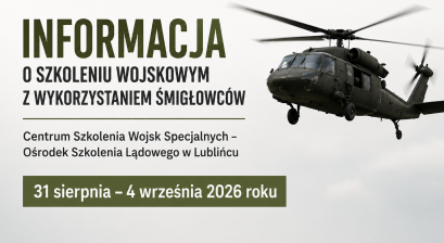 Śmigłowiec oraz data szkolenia, grafika wygenerowana przez AI 