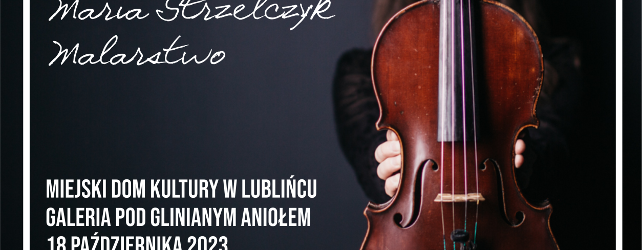 Na plakacie dziewczyna trzyma z przodu skrzypce