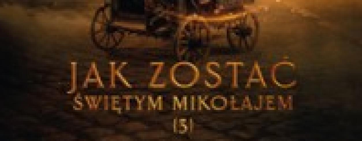jak zostać Świętym Mikołajem stojąca starodawna kareta na środku starej ciemnej ulicy rozświetlonej latarniami
