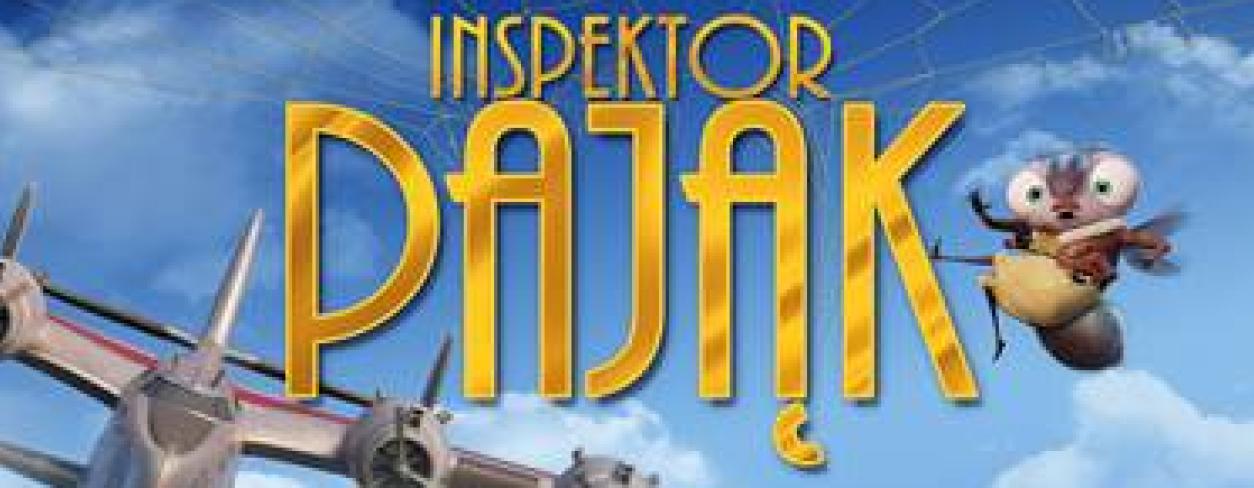plakat filmu inspektor pająk z grafiką pająka detektywa który trzyma lupę