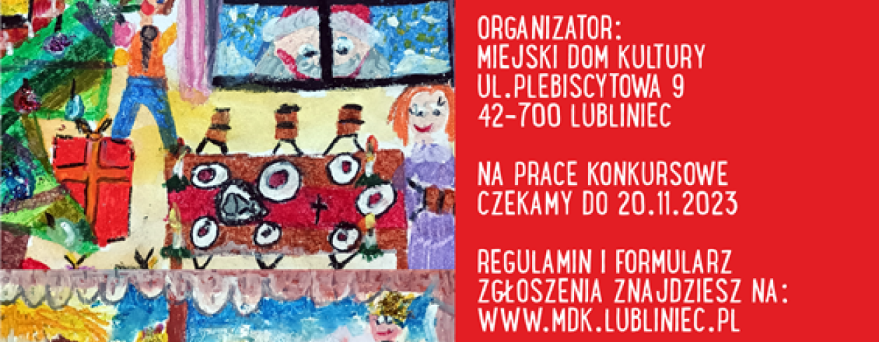 Na plakacie grafika z jedną z nagrodzonych kartek 