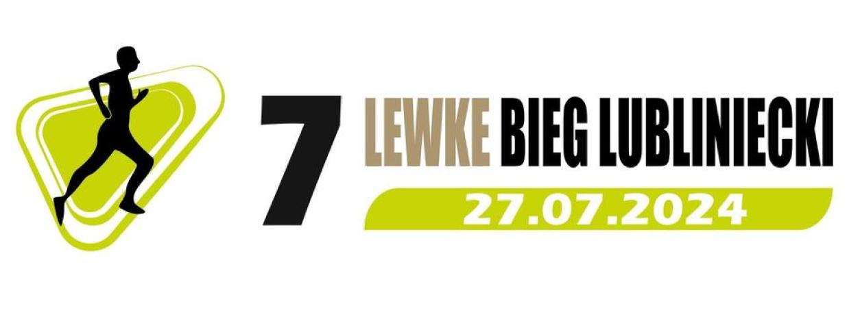 nazwa biegu z logo biegnącego człowieka po bieżni w kształcie trójkąta
