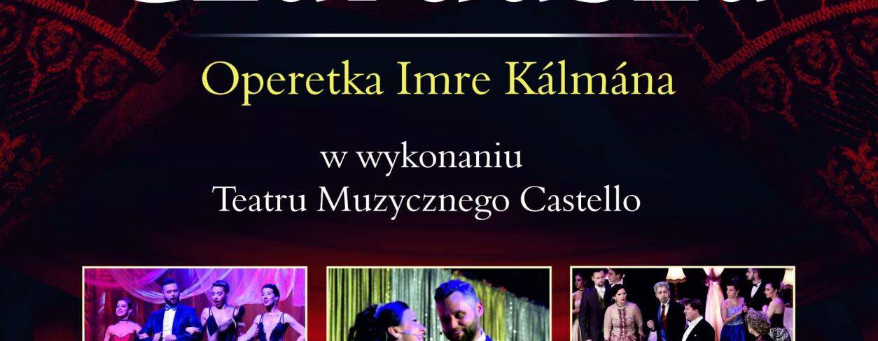 Plakat informujący o operetce ,,Księżniczka Czardasza''
