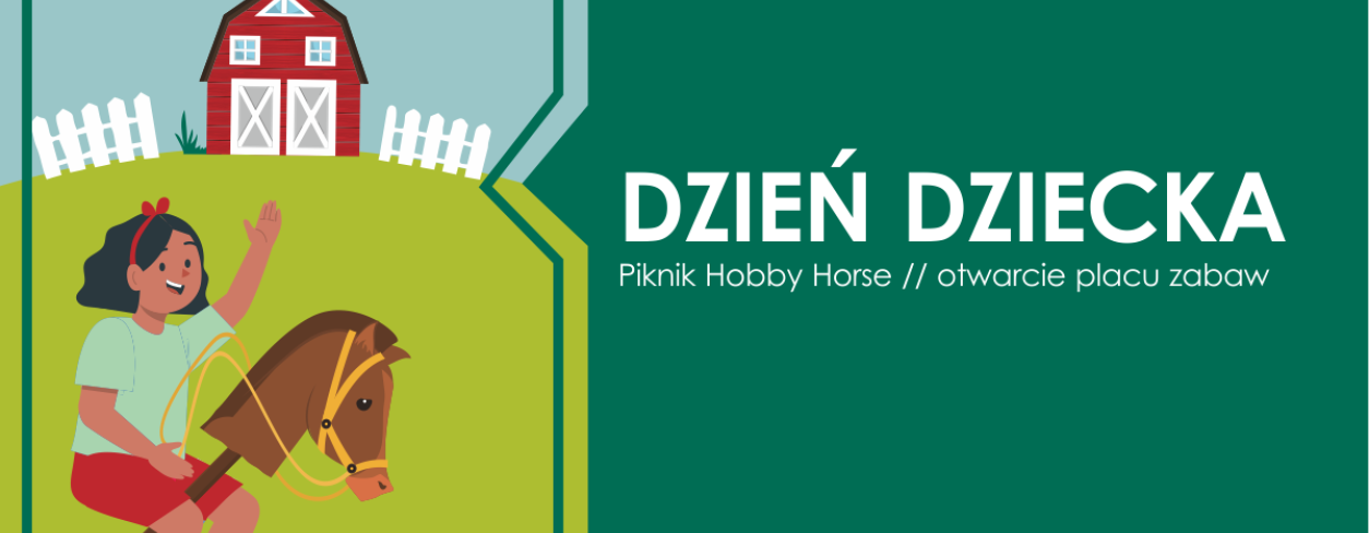 Grafika informująca o wydarzeniu ,,Dzień dziecka'' 