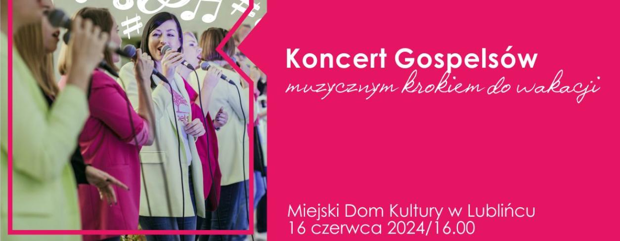 grafika z zdjęciem członków Gospelsów podczas występu szczegóły w opisie wydarzenia 
