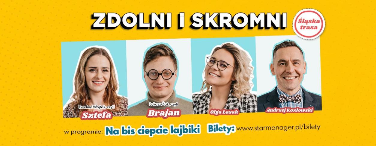 Grafika kabaretu ,,Zdolni i skromni'' czyli 2 kobiety i dwóch mężczyzn 