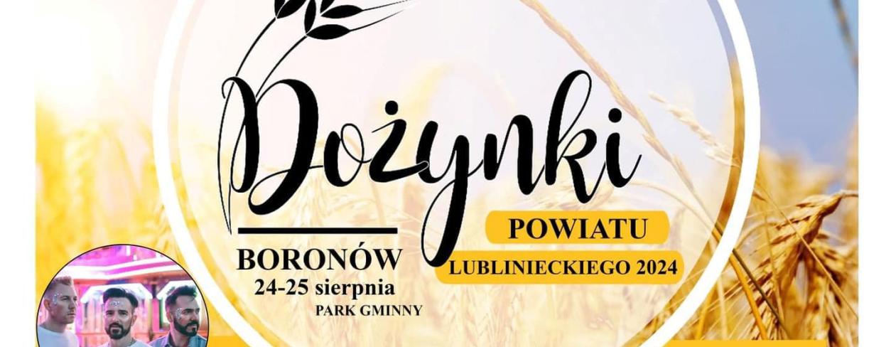 Plakat z programem dożynek