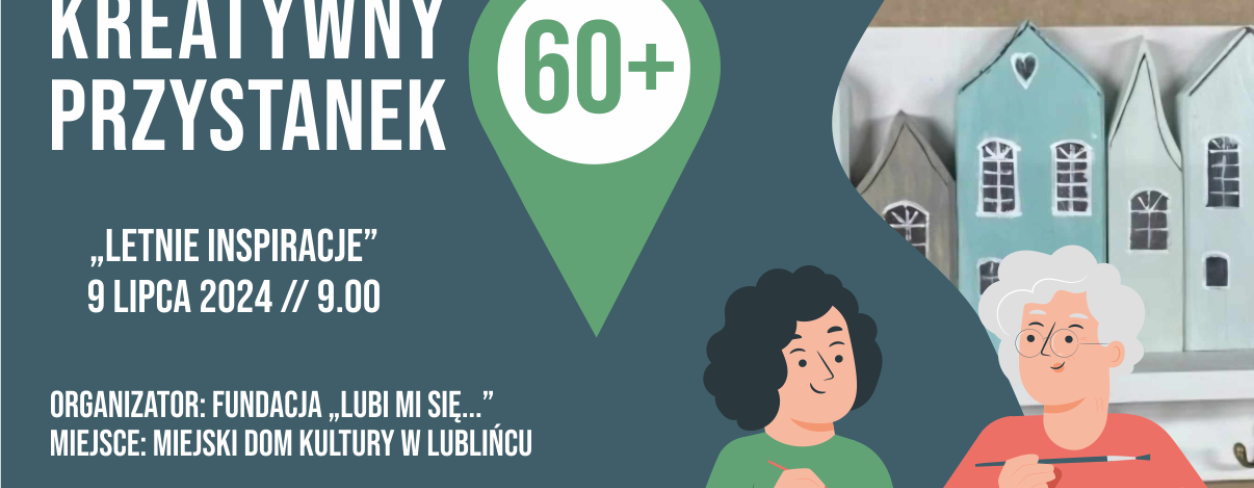 Grafika informująca o warszatach dla seniorów 