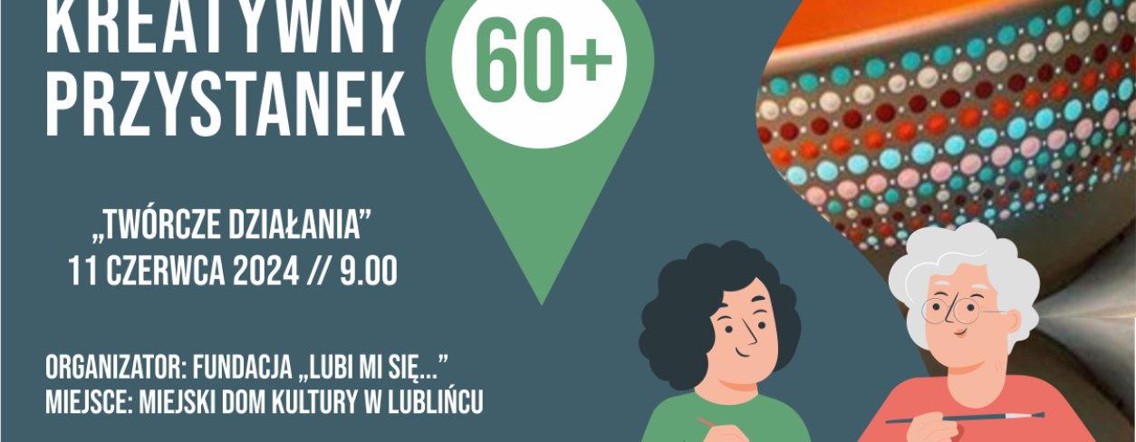 Grafika informująca o warszatach dla seniorów