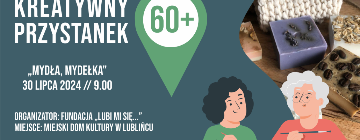 Grafika informująca o warszatach dla seniorów