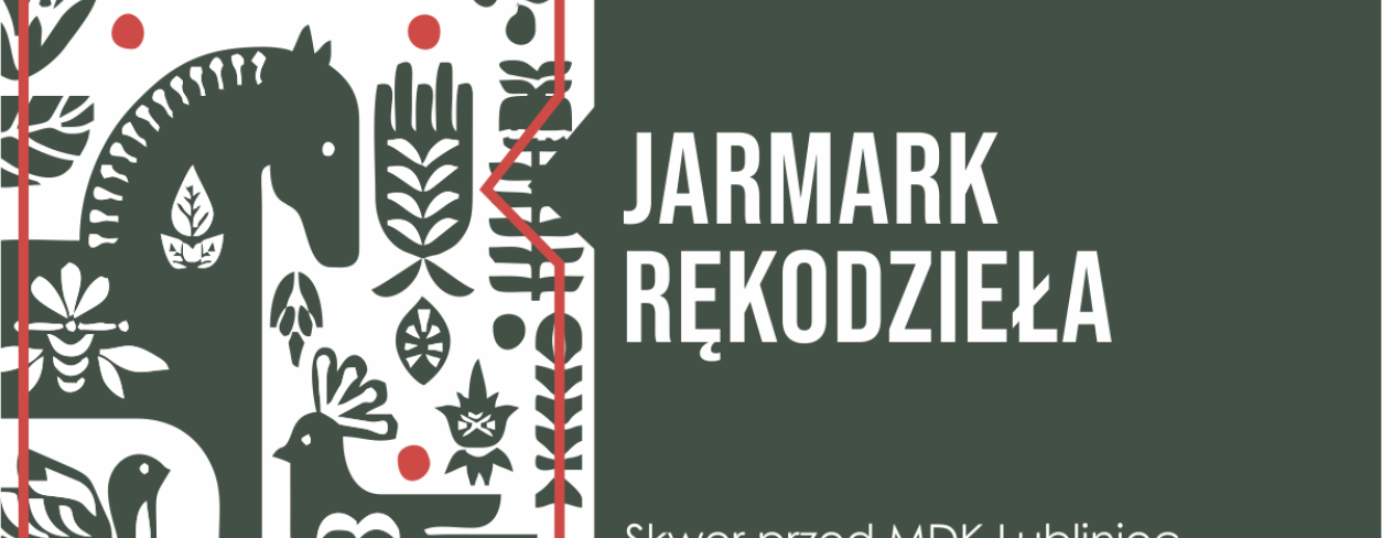 Grafika informująca o wydarzeniu Jarmark Rękodzieła