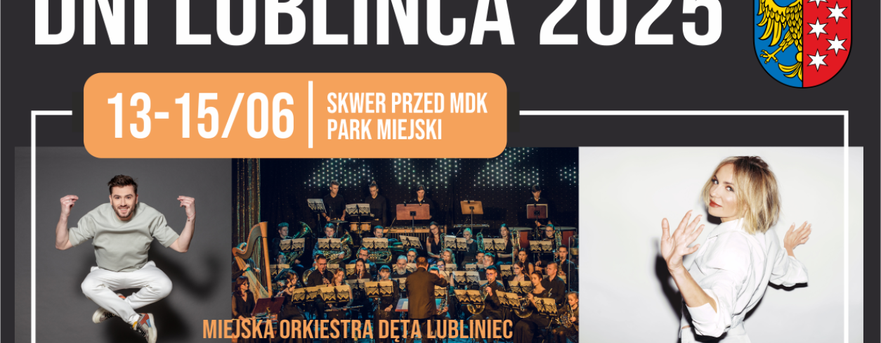 Grafika zapowiadająca wydarzenie Dni Lublińca 2025 