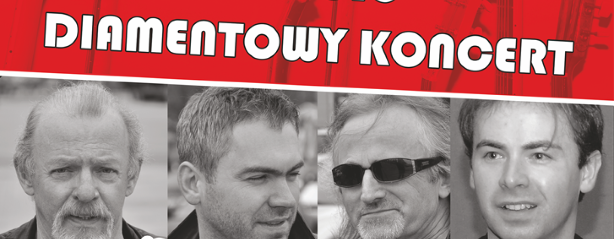 Plakat zapowiadajacy ,,Czerwone Gitary 60-lecie. Diamentowy koncert”