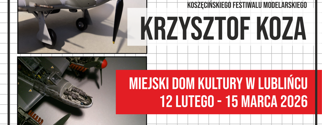 Plakat zapowiadający spotkanie z autorem i oprowadzanie po wystawie ,,Miniaturowy świat’’ // Lotnictwo
