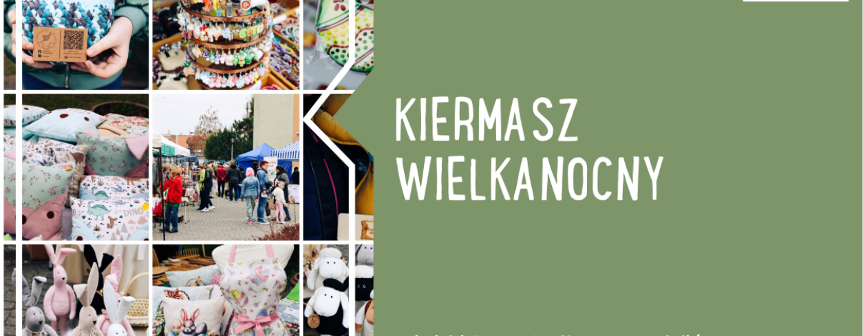 Grafika zapowiadająca Kiermasz Wielkanocny 
